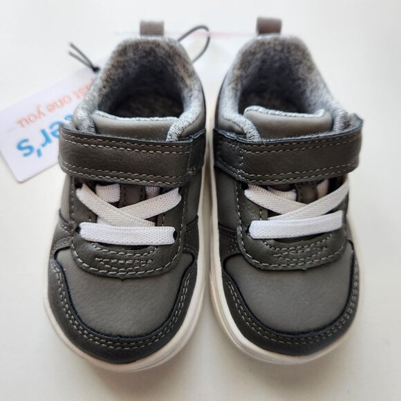 Carter's Just One You Baby Boys' Karson First Walker Sneakers - Gray Sz 3 Hook a - Picture 1 of 13